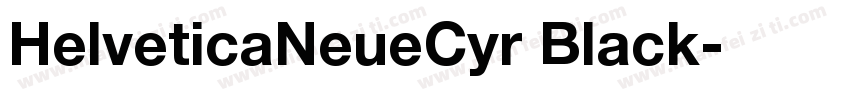 HelveticaNeueCyr Black字体转换
